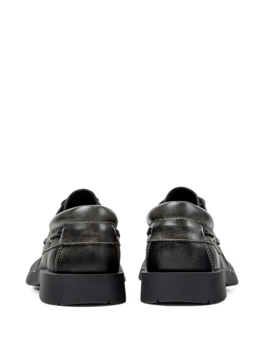 Black shoes, back view