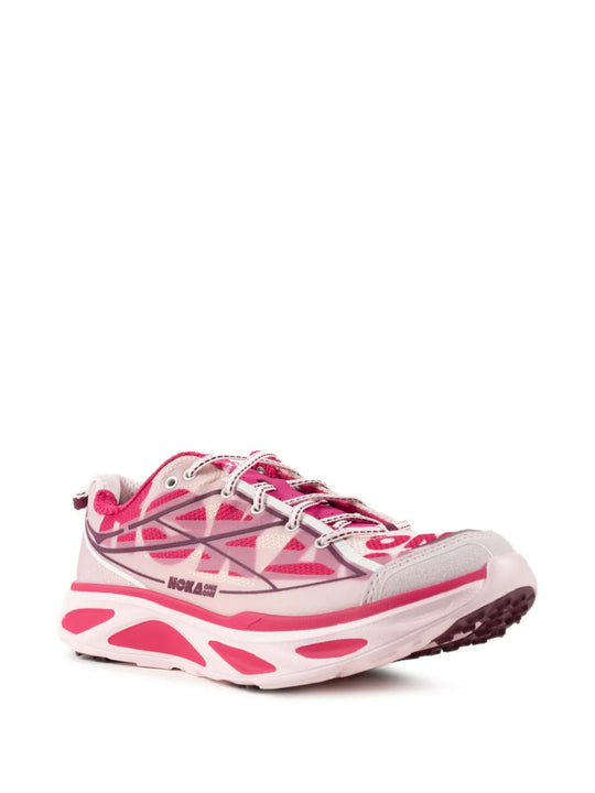 Pink shoes, front view
