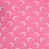 Close up of Pink top, showing texture of the 88% recycled polyamide/ 12% recycled elastane made fabric