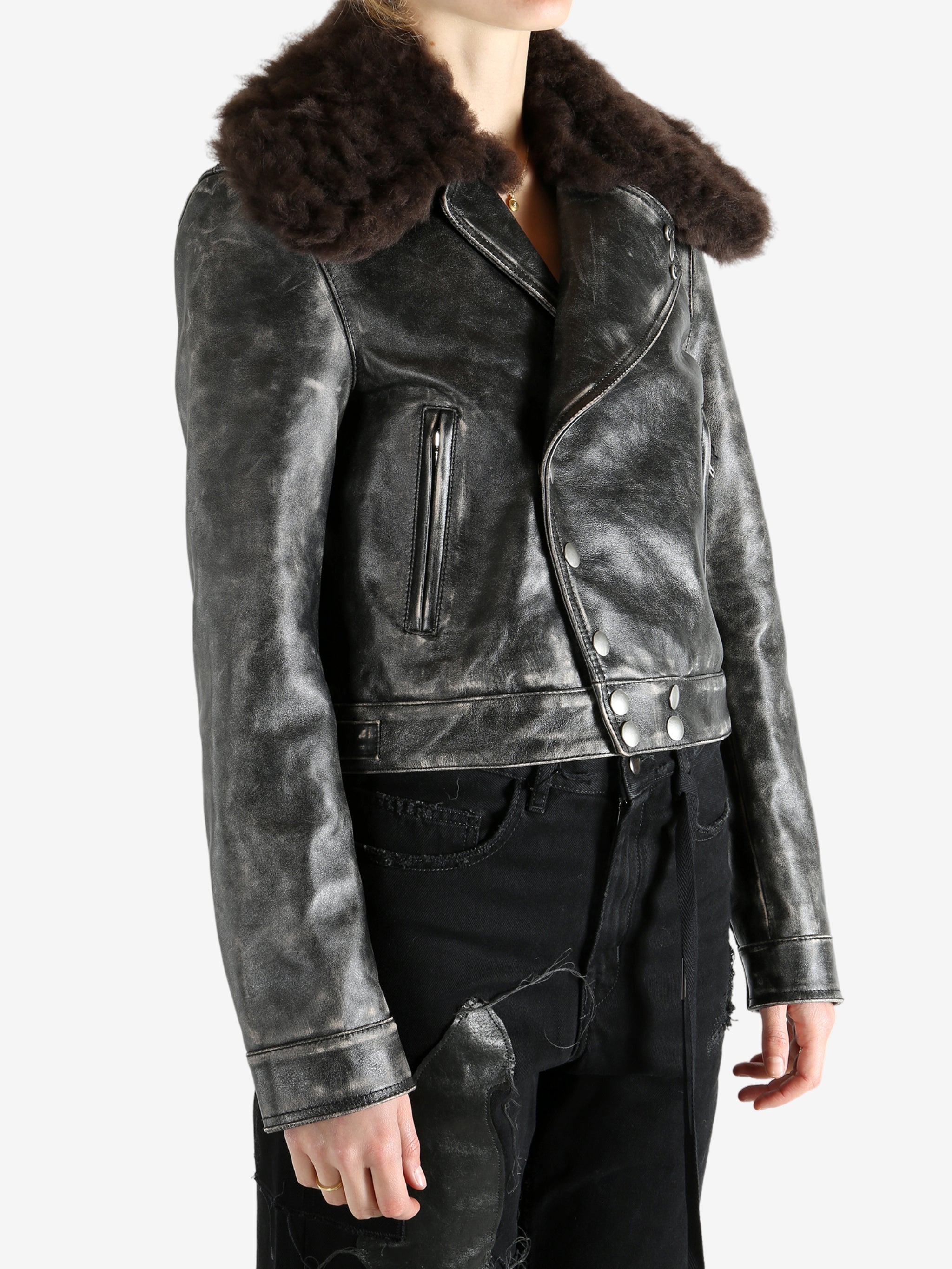 Black jacket,full body view