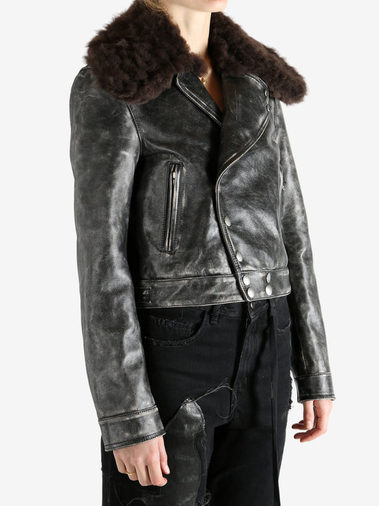 Black jacket,full body view