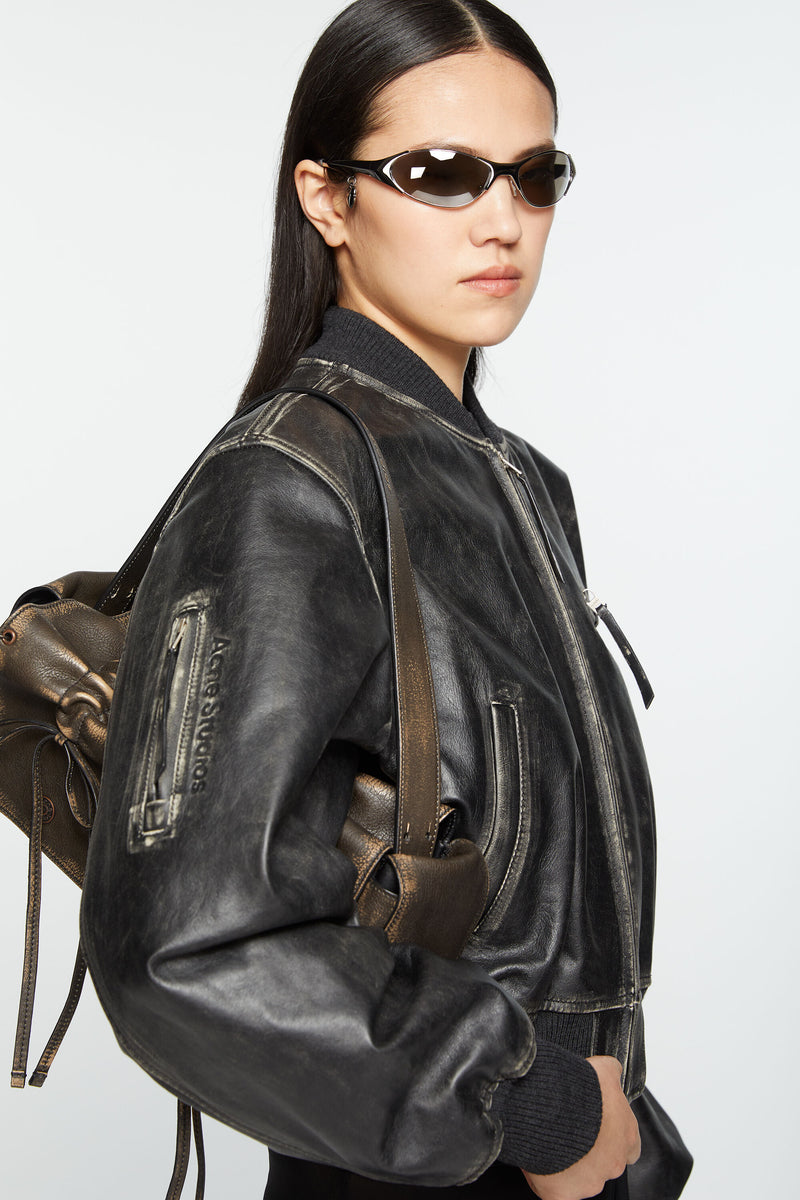 ACNE STUDIOS - Women Leather Bomber Jacket