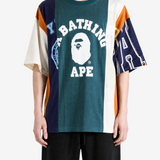 A BATHING APE - Men Upcycled Multi Logo Cropped Fit Tee