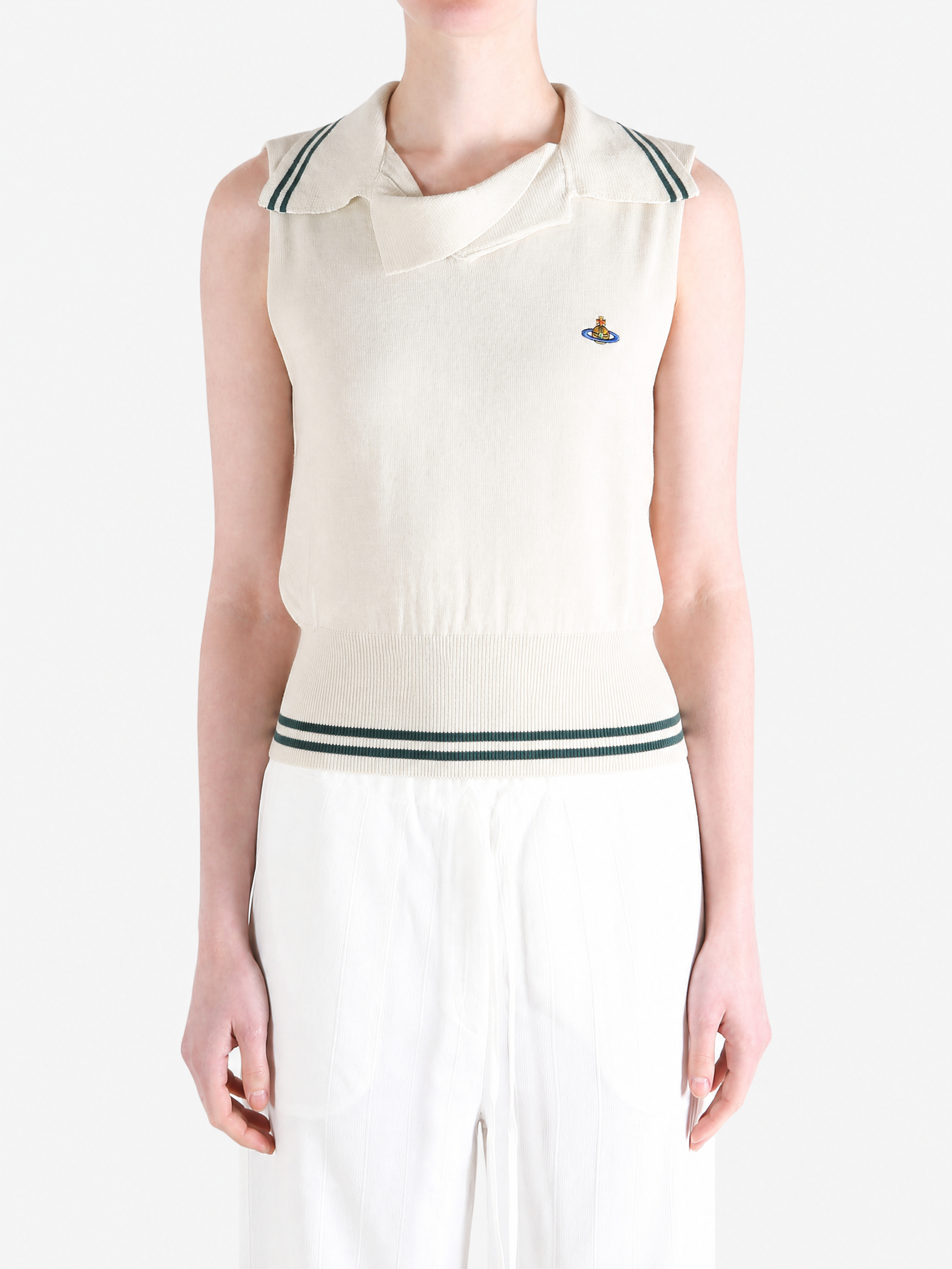 Tan top worn by a person, showing the top fit