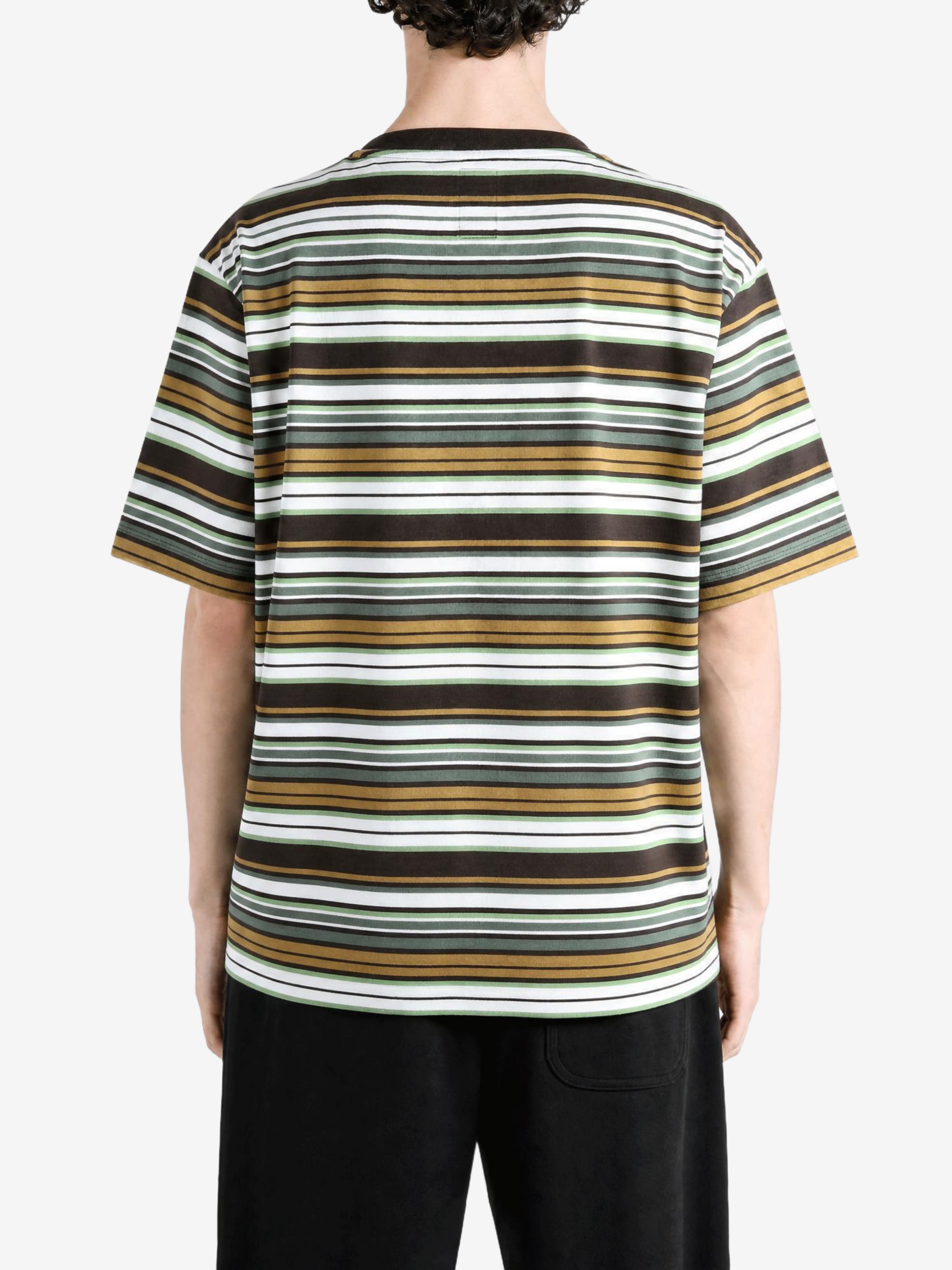 Green t-shirt, full body view