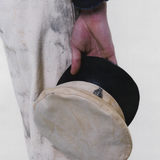 Close up of Tan hat, showing detail