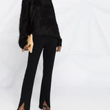 Black knitwear, full body view
