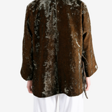 Brown jacket, full body view