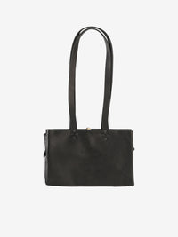 Black handbag, front view