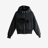 MOOSE KNUCKLES - Women Oro Reversible Hood Zip Sweater