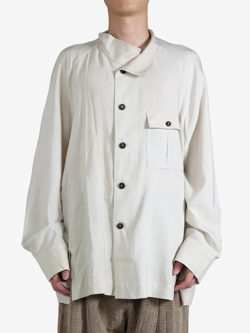 ZIGGY CHEN - Men Stand Collar Pocket Shirt