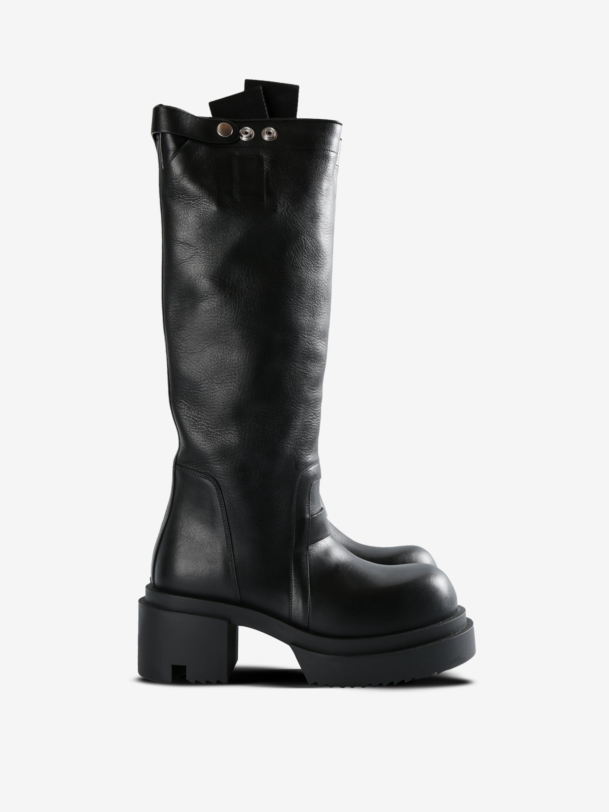 Black high boots, side view