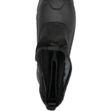 Black boots, top view