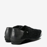 Black shoes, back view