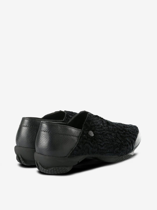 Black shoes, back view