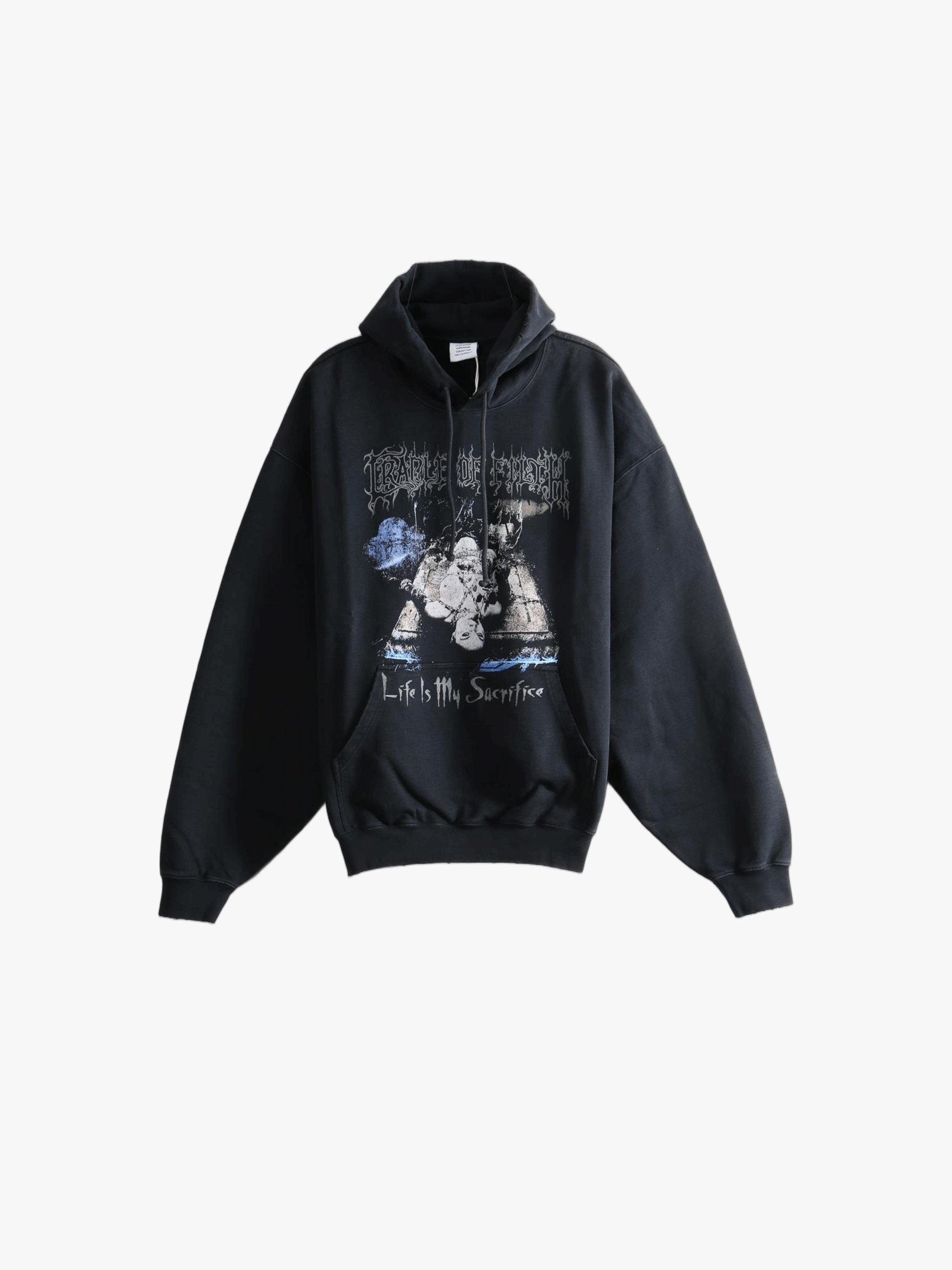 Black hoodie, front view