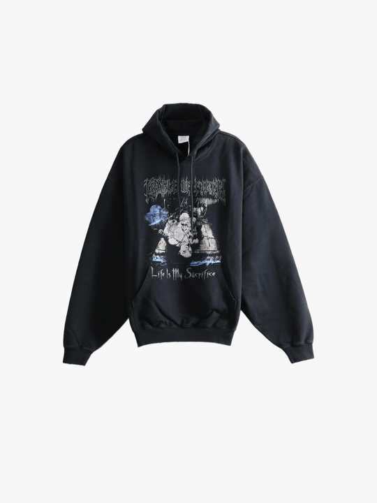 Black hoodie, front view