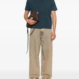 Blue shirt, full body view