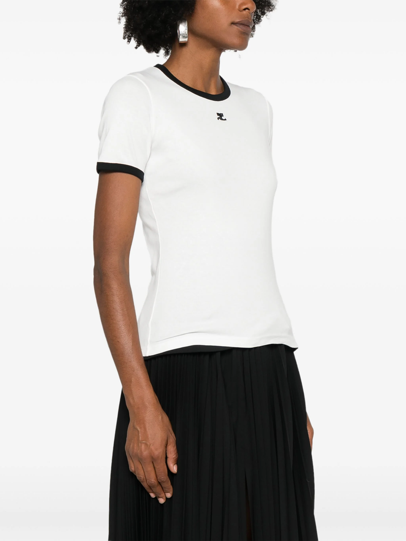 COURRÈGES - Women Signature Contrast T-Shirt