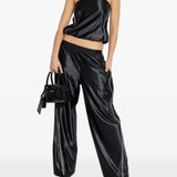 Black tops, full body view