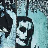 Close up of black hoodie,showing texture of the cotton fabric.