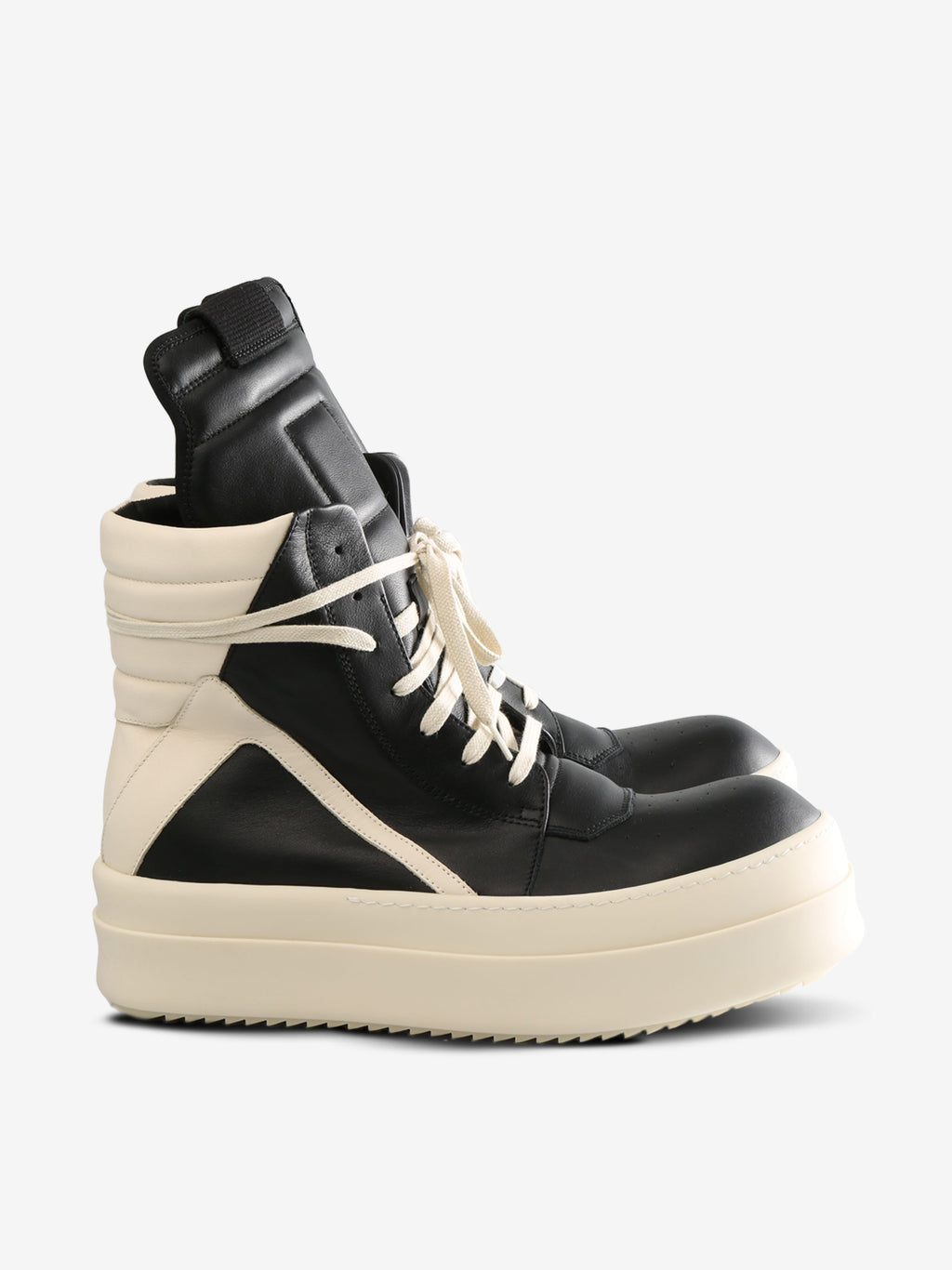 RICK OWENS - Men Grain Leather Mega Bumper Geobasket