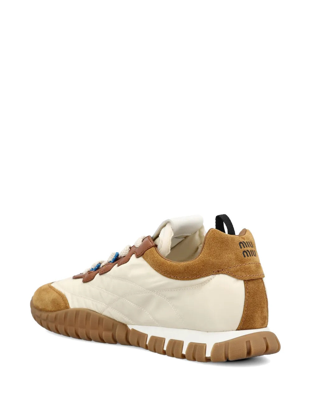 Tan shoes, side view