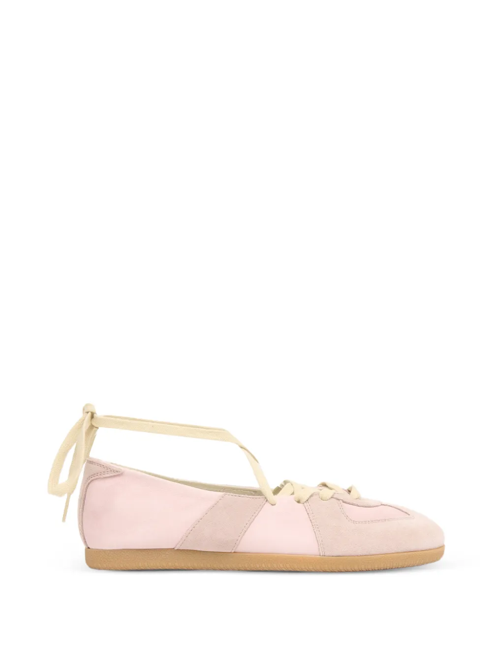 Tan shoes, front view