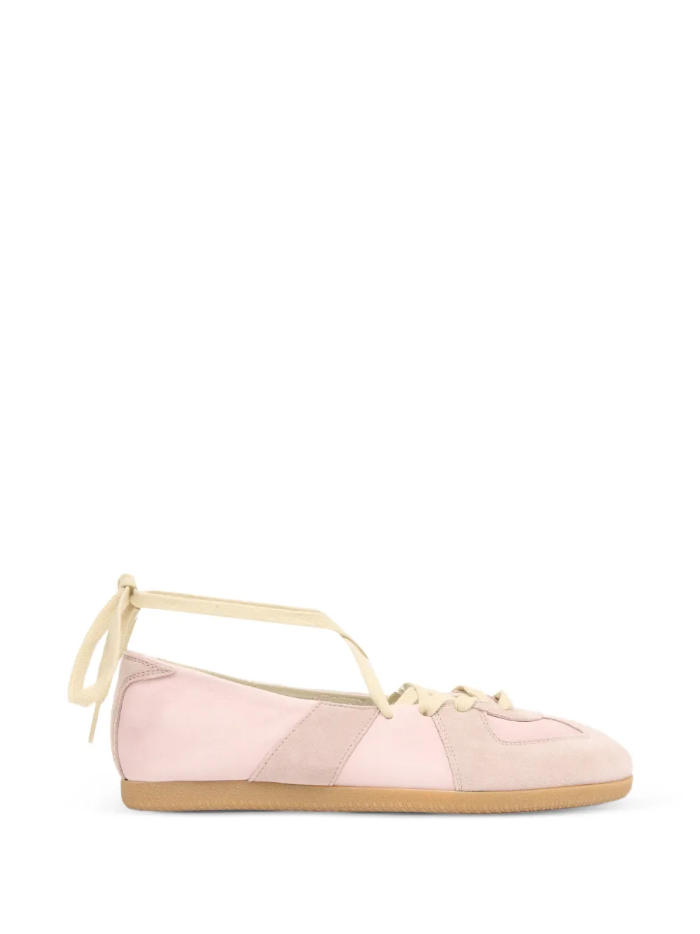 Tan shoes, front view