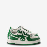 Green sneakers, front view