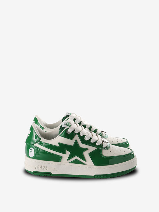 Green sneakers, front view