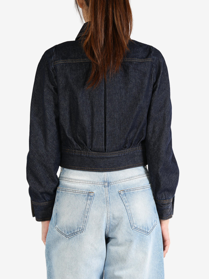 DRIES VAN NOTEN - Women Dark Wash Denim Jacket