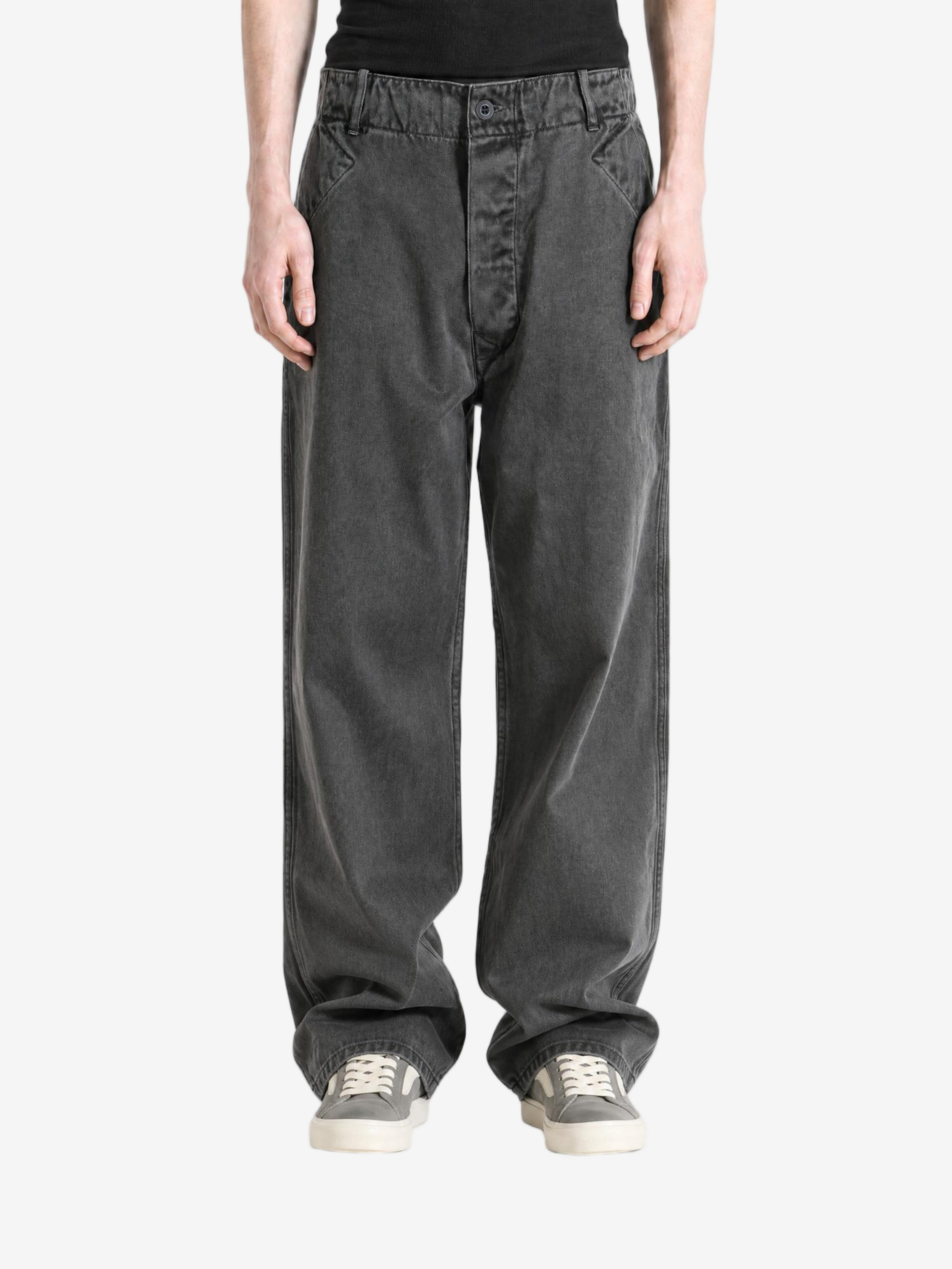 Black pants, full body view