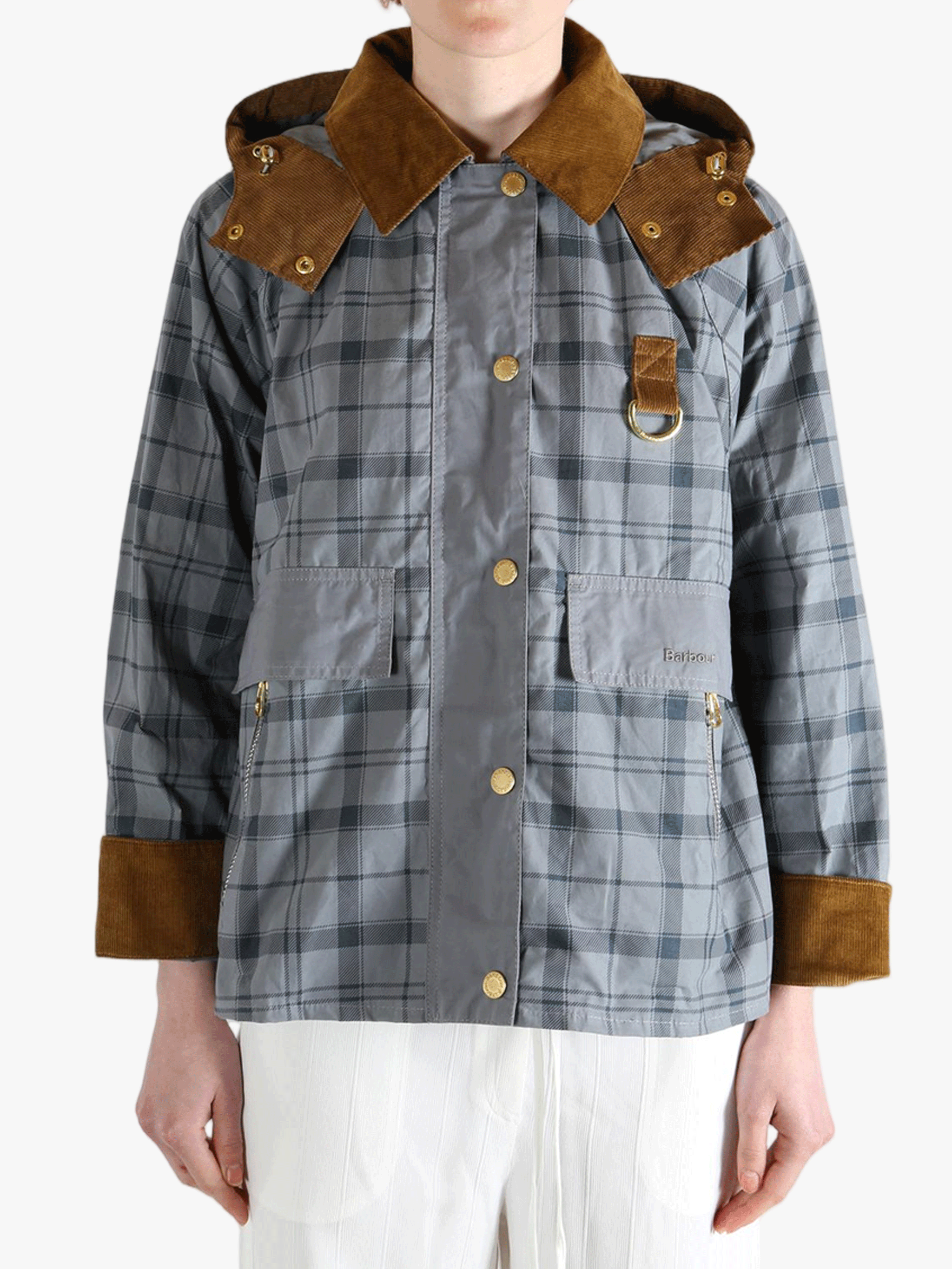 Grey jacket worn by a person, showing the acket fit