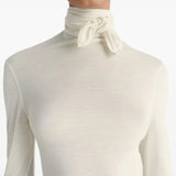 Close up of white top, showing texture of the viscose fabric