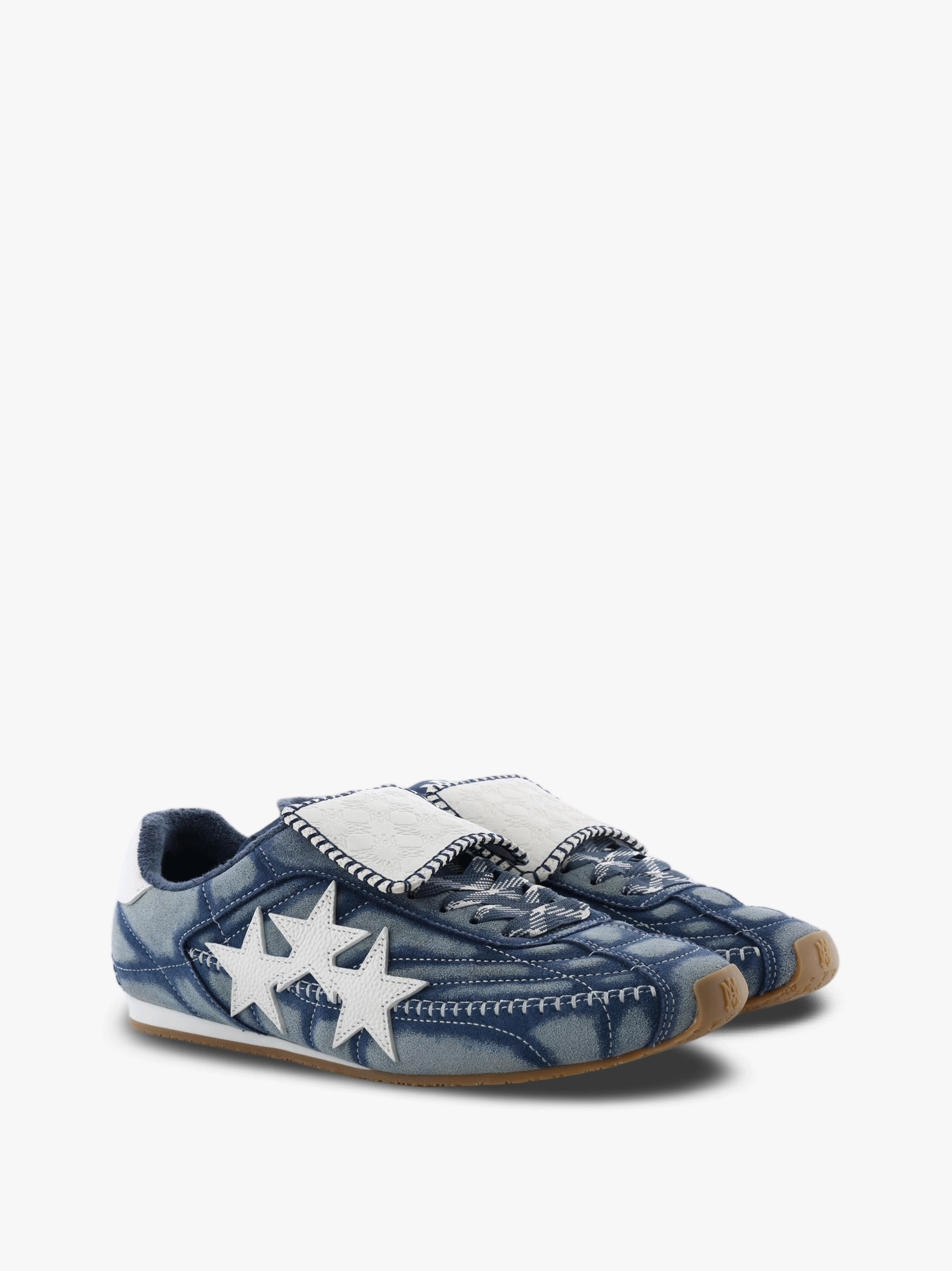Navy shoes, front view