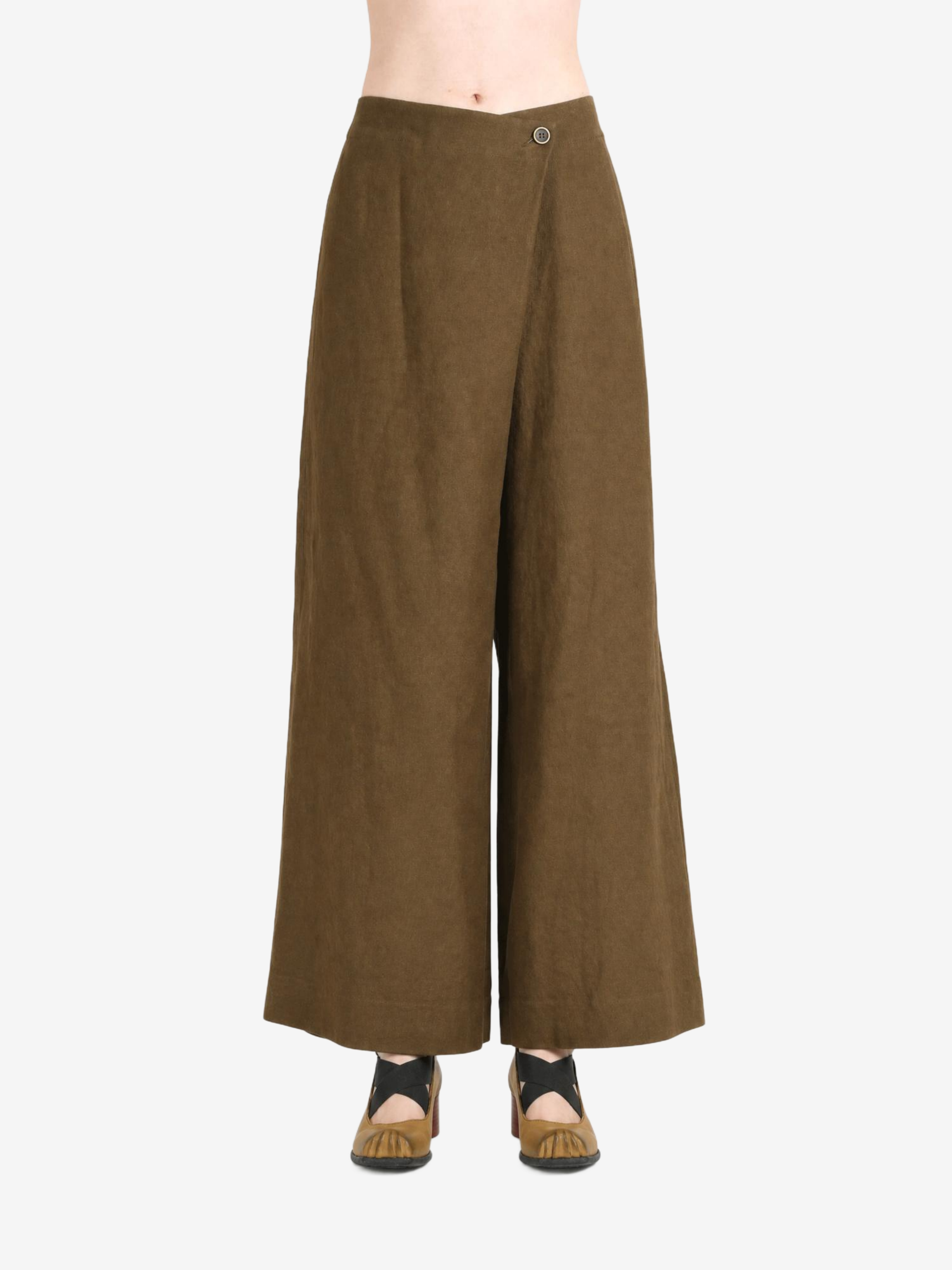 Brown pants, full body view