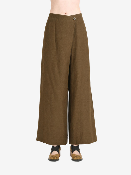 Brown pants, full body view