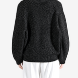 Black knitwear, full body view
