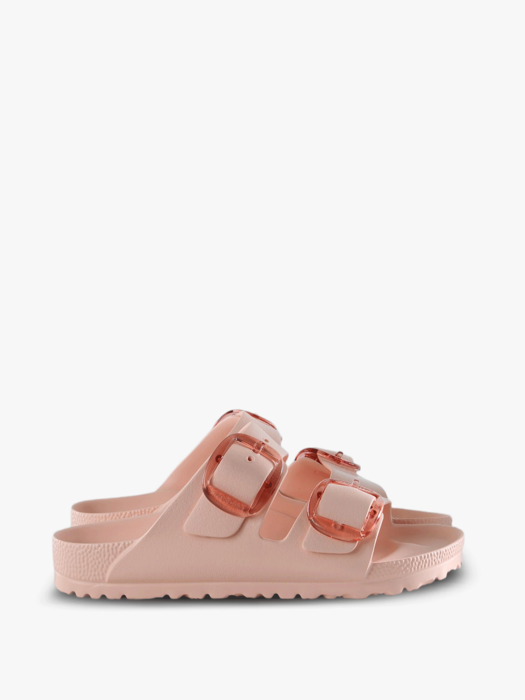 Pink sandals, side view