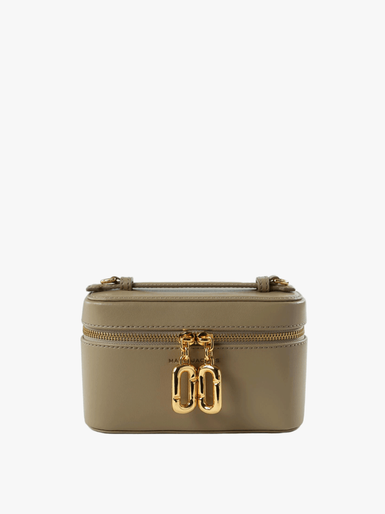 Tan bag, front view