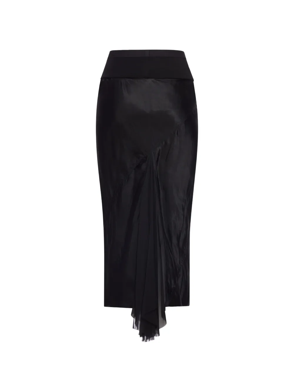 Black skirt, back view