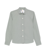 Gray button-up shirt,front view
