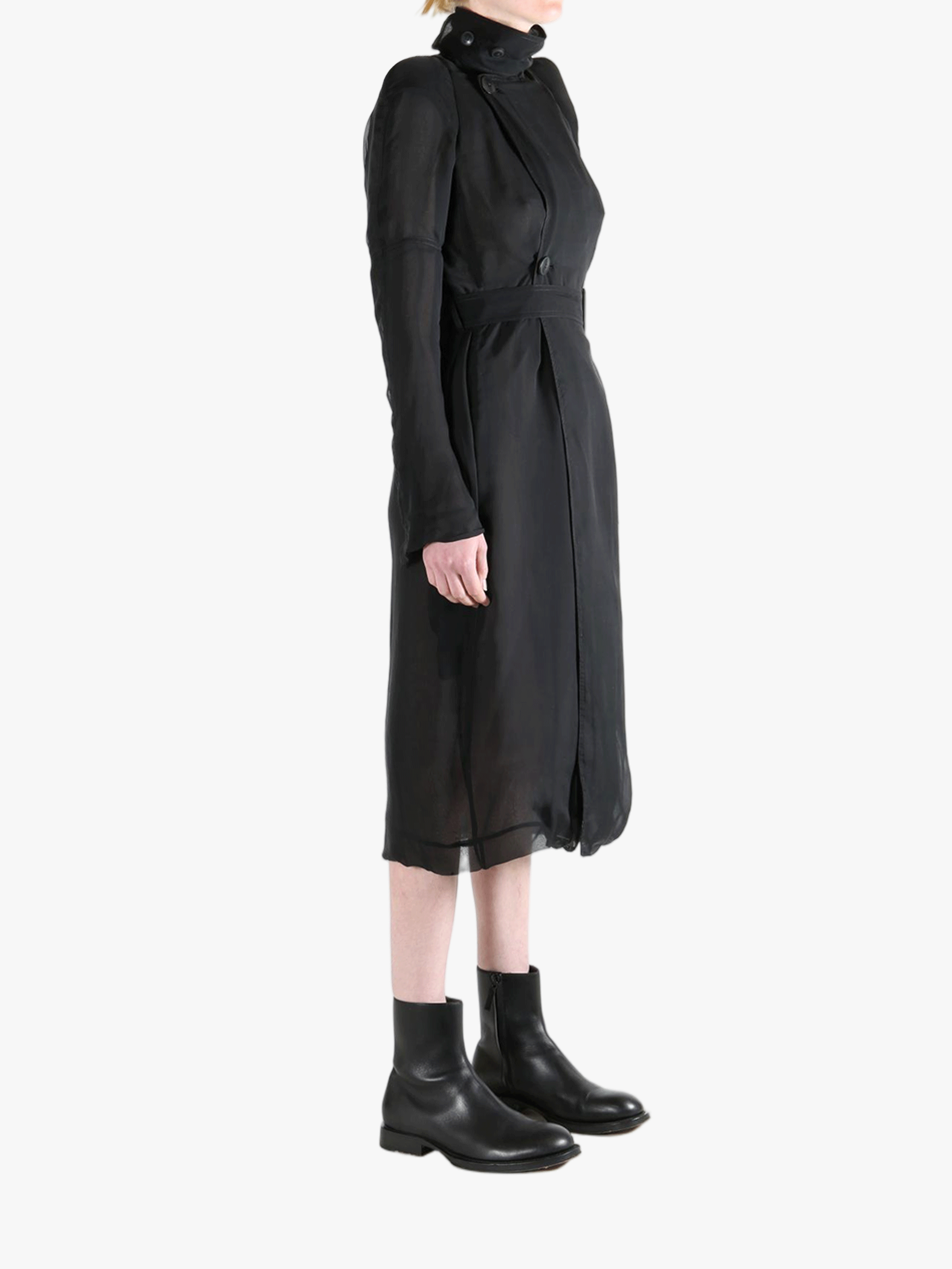 black coat ,full body view