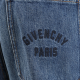 Close up of blue jeans, showing texture of the Cotton fabric