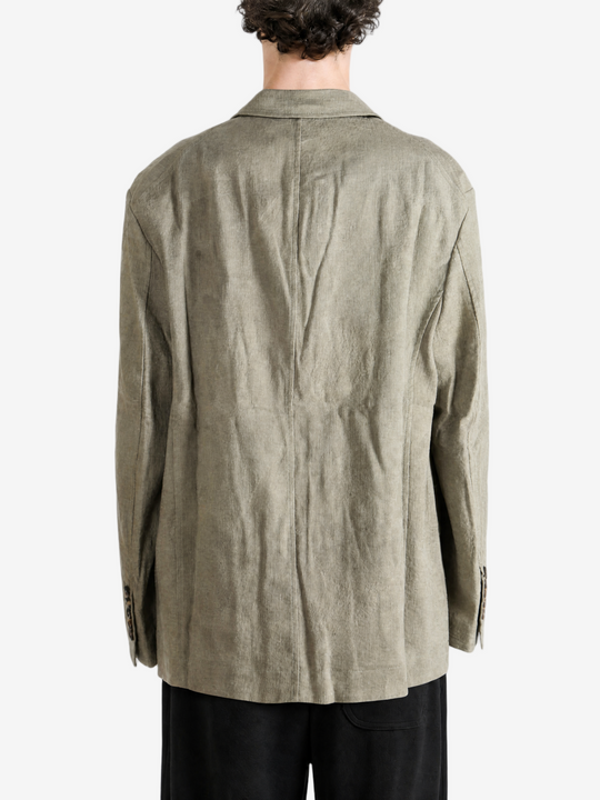 Green jacket, full body view