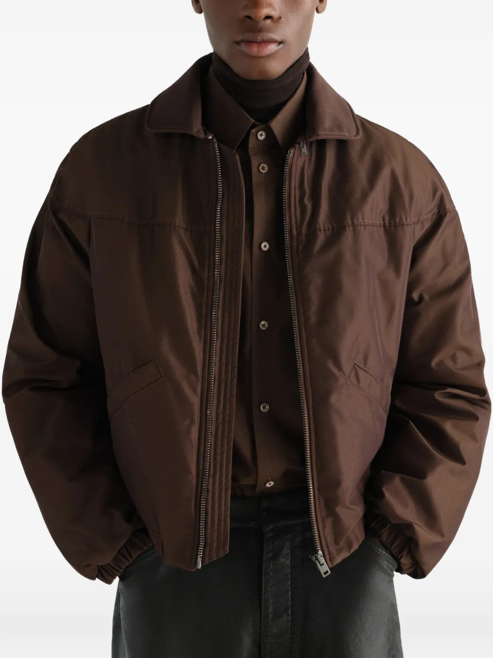 Brown jacket, front view