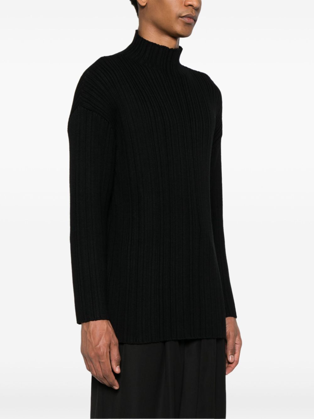 LOUIS GABRIEL NOUCHI - Men Mockneck Rib Sweater