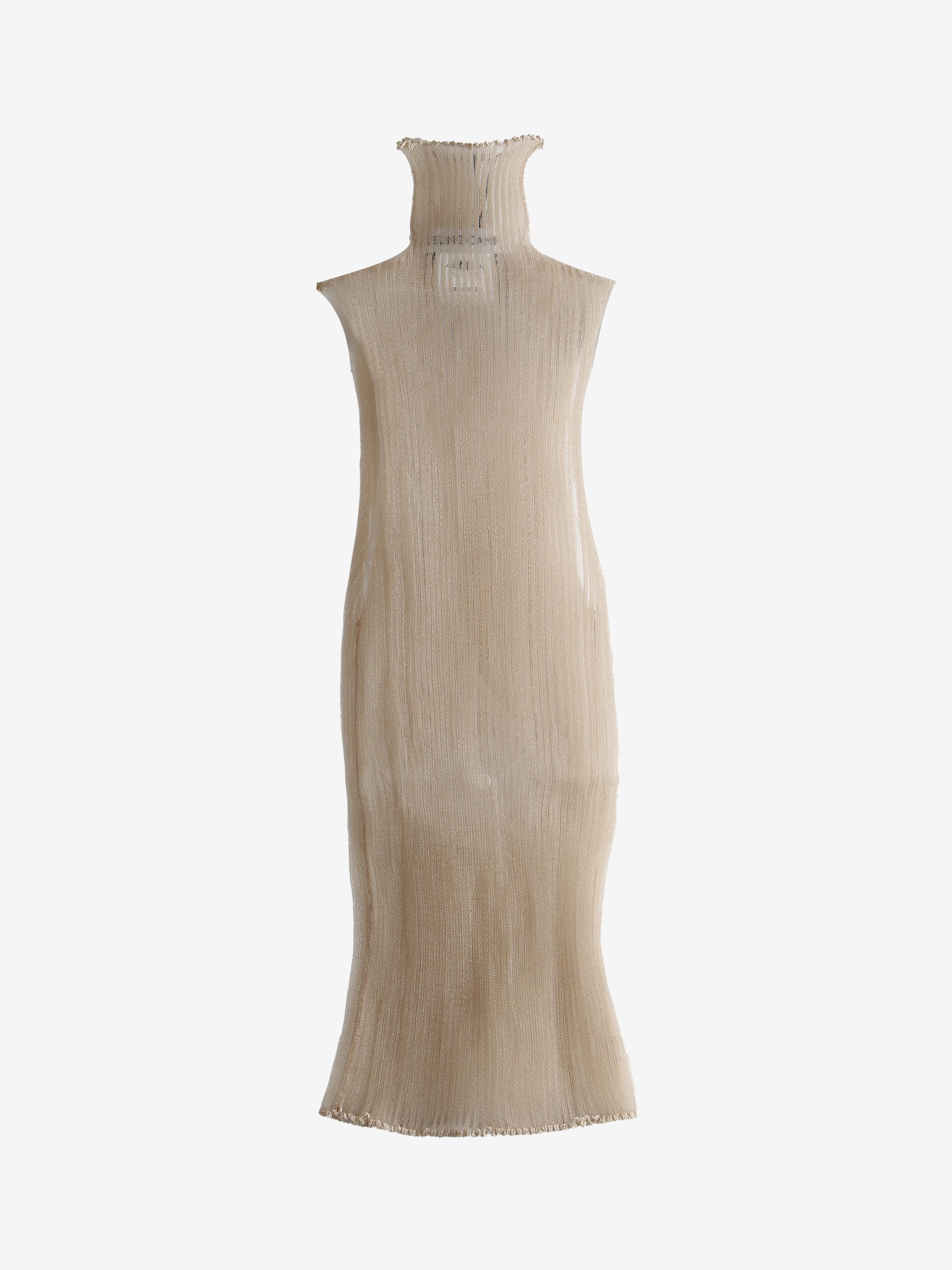 beige ribbed tank top ,front view