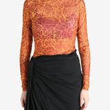 DRIES VAN NOTEN - Women Printed Turtleneck Tee